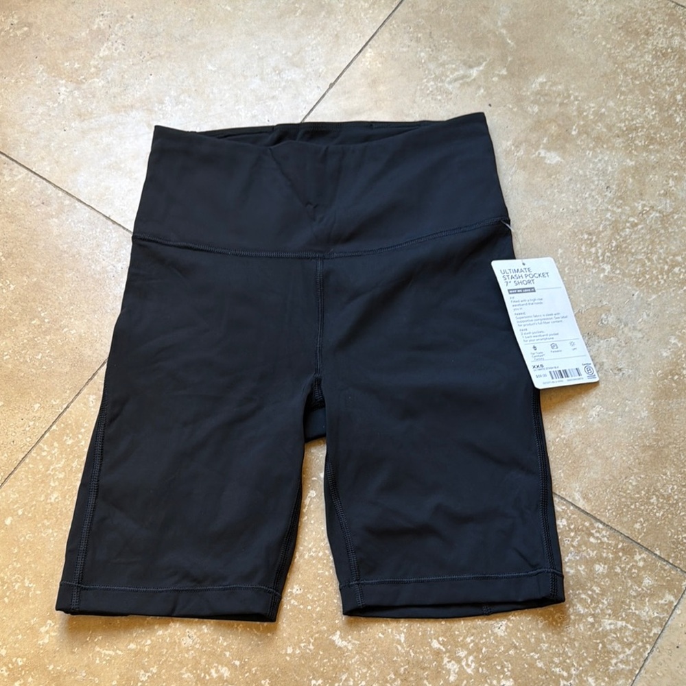 ATHLETA Women's Black High-Waist Yoga Shorts